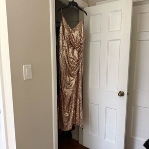 Revelry Rose Gold Sequin Wedding Dress